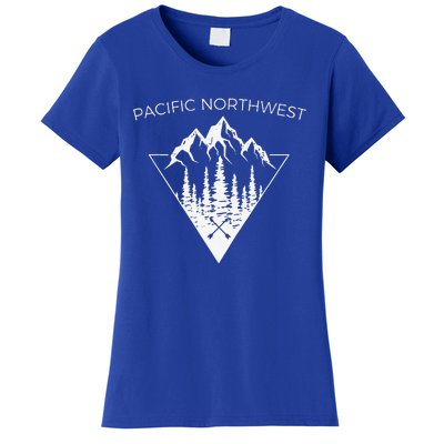 Vintage Pacific Northwest Cool PNW Mountain Trees Women's T-Shirt