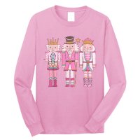 Vintage Pink Nutcracker Squad Girl Kids Pink Christmas Long Sleeve Shirt