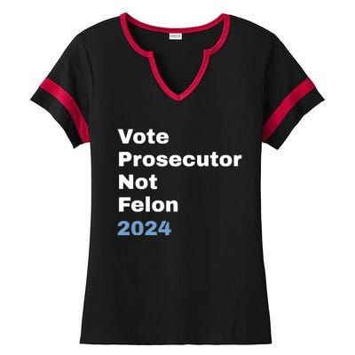 Vote Prosecutor Not Felon Ladies Halftime Notch Neck Tee