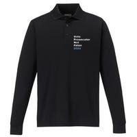 Vote Prosecutor Not Felon Performance Long Sleeve Polo