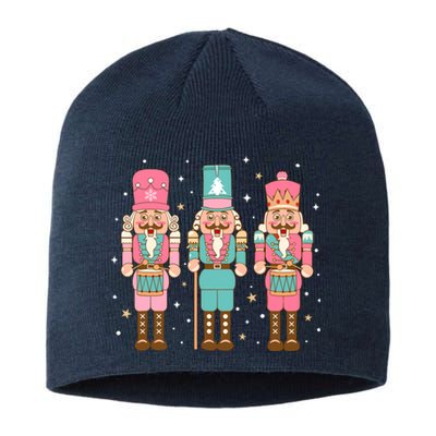 Vintage Pink Nutcracker Squad Women Girl Kids Pink Christmas Sustainable Beanie