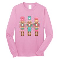 Vintage Pink Nutcracker Squad Women Girl Kids Pink Christmas Long Sleeve Shirt