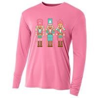 Vintage Pink Nutcracker Squad Women Girl Kids Pink Christmas Cooling Performance Long Sleeve Crew