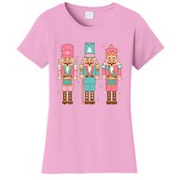 Vintage Pink Nutcracker Squad Women Girl Kids Pink Christmas Women's T-Shirt