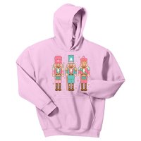 Vintage Pink Nutcracker Squad Women Girl Kids Pink Christmas Kids Hoodie