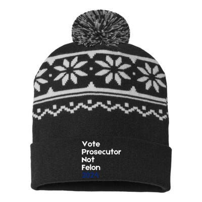 Vote Prosecutor Not Felon USA-Made Snowflake Beanie