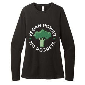 Vegan Power No Regrets Herbivore Vegetarian Veggies Veganism Cute Gift Womens CVC Long Sleeve Shirt