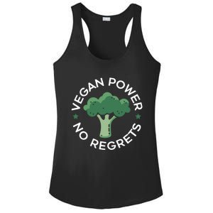 Vegan Power No Regrets Herbivore Vegetarian Veggies Veganism Cute Gift Ladies PosiCharge Competitor Racerback Tank