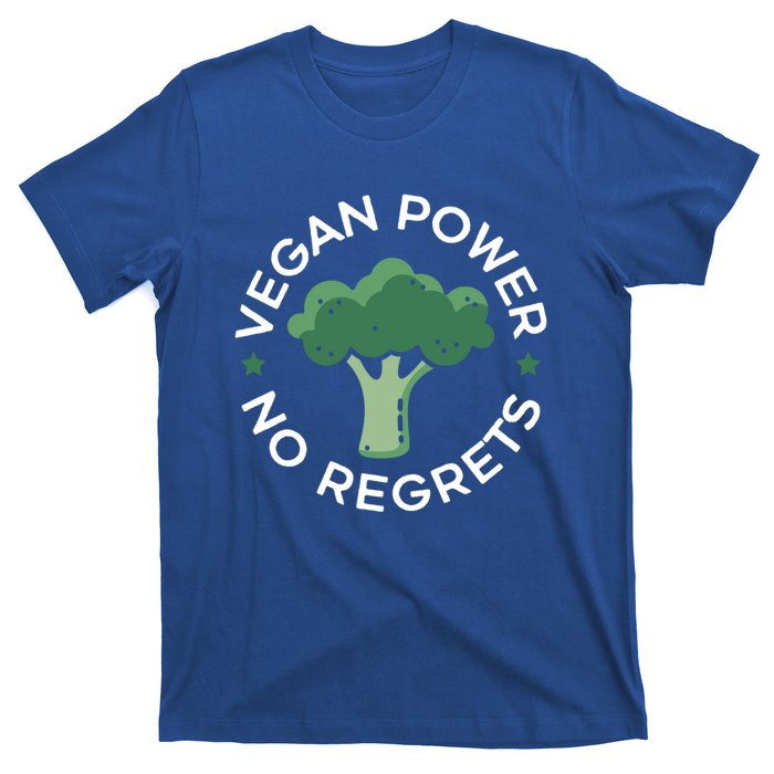 Vegan Power No Regrets Herbivore Vegetarian Veggies Veganism Cute Gift T-Shirt