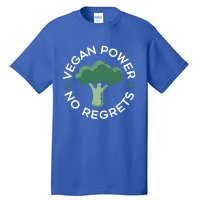 Vegan Power No Regrets Herbivore Vegetarian Veggies Veganism Cute Gift Tall T-Shirt