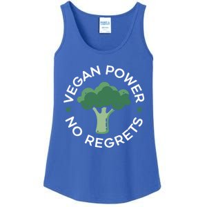 Vegan Power No Regrets Herbivore Vegetarian Veggies Veganism Cute Gift Ladies Essential Tank