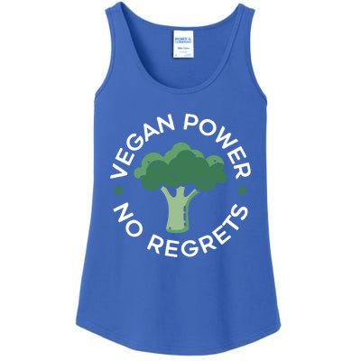 Vegan Power No Regrets Herbivore Vegetarian Veggies Veganism Cute Gift Ladies Essential Tank