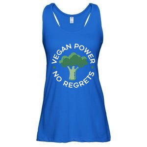 Vegan Power No Regrets Herbivore Vegetarian Veggies Veganism Cute Gift Ladies Essential Flowy Tank