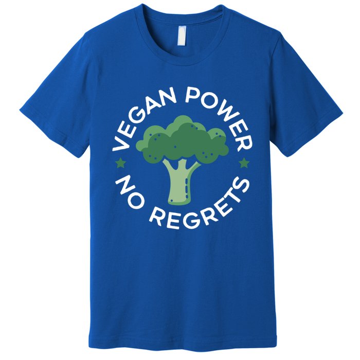 Vegan Power No Regrets Herbivore Vegetarian Veggies Veganism Cute Gift Premium T-Shirt