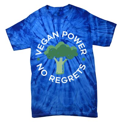 Vegan Power No Regrets Herbivore Vegetarian Veggies Veganism Cute Gift Tie-Dye T-Shirt