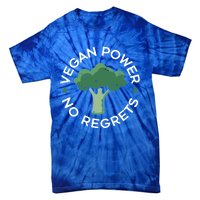 Vegan Power No Regrets Herbivore Vegetarian Veggies Veganism Cute Gift Tie-Dye T-Shirt