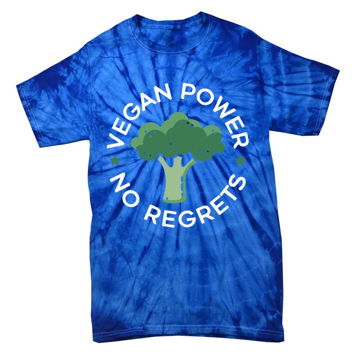 Vegan Power No Regrets Herbivore Vegetarian Veggies Veganism Cute Gift Tie-Dye T-Shirt