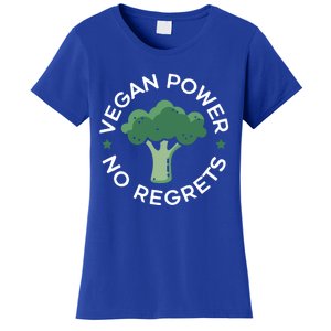 Vegan Power No Regrets Herbivore Vegetarian Veggies Veganism Cute Gift Women's T-Shirt