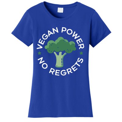 Vegan Power No Regrets Herbivore Vegetarian Veggies Veganism Cute Gift Women's T-Shirt