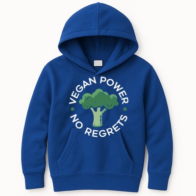 Vegan Power No Regrets Herbivore Vegetarian Veggies Veganism Cute Gift Kids Hoodie