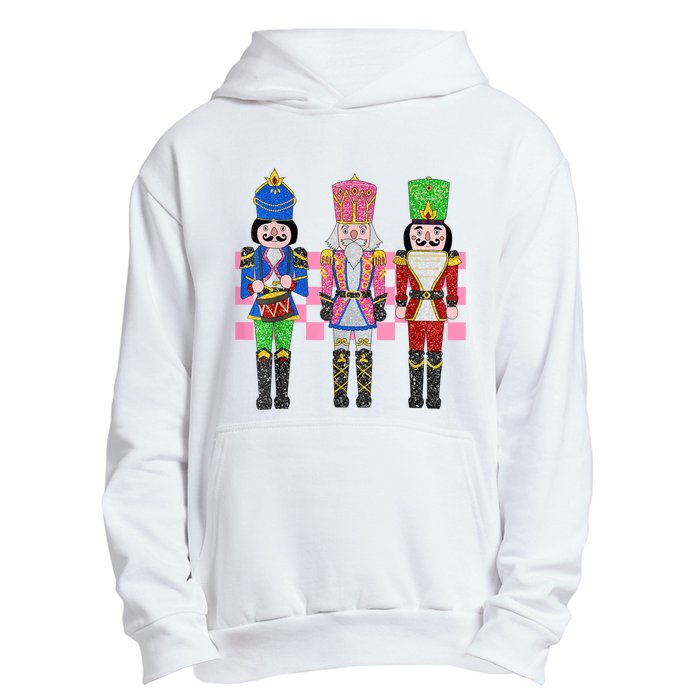 Vintage Pink Nutcracker Squad Ballet Women Pink Christmas Urban Pullover Hoodie