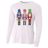 Vintage Pink Nutcracker Squad Ballet Women Pink Christmas Cooling Performance Long Sleeve Crew