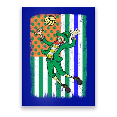 Volleyball Police Officer Cop Irish Usa Flag St Patricks Day Gift Poster