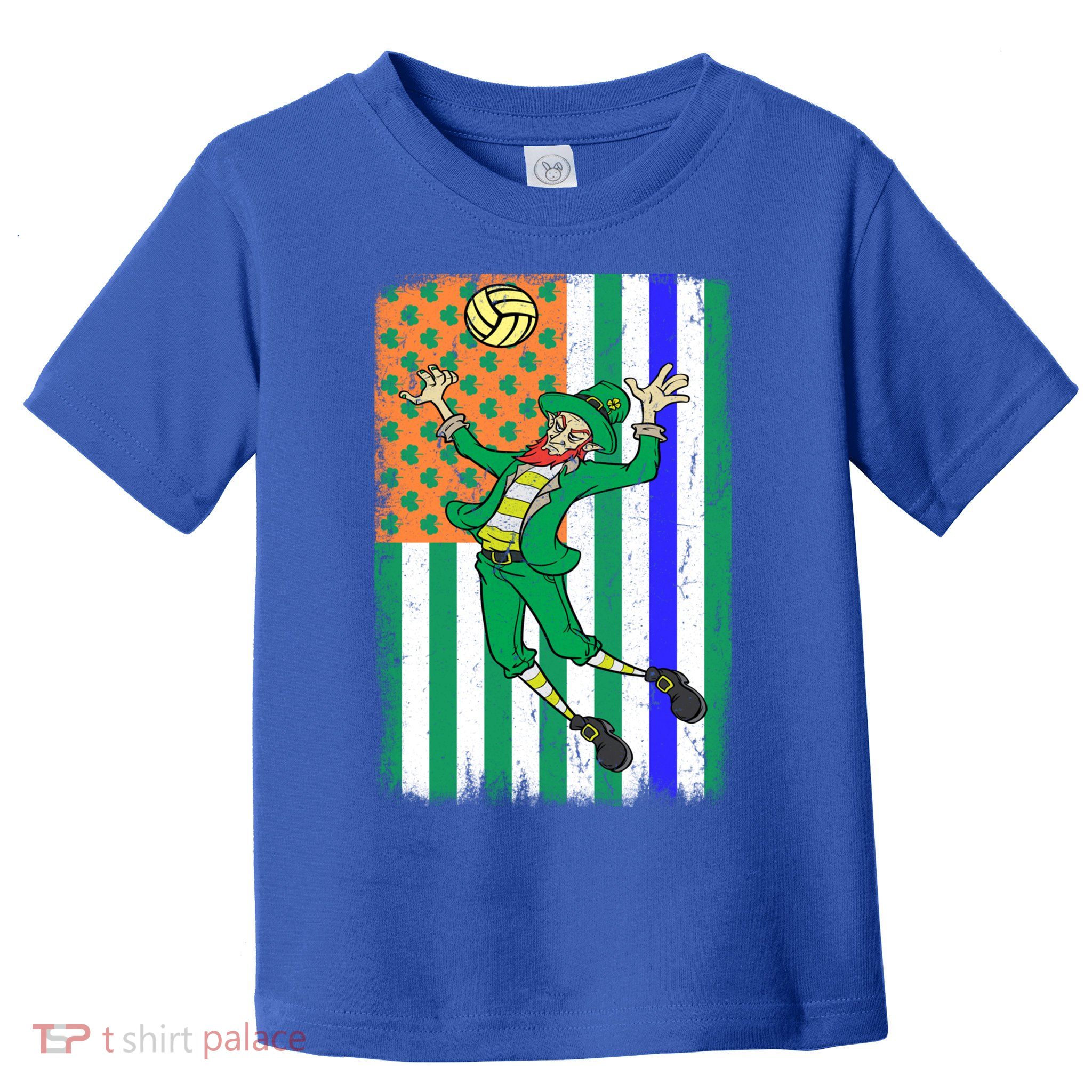 Volleyball Police Officer Cop Irish Usa Flag St Patricks Day Gift Toddler T-Shirt