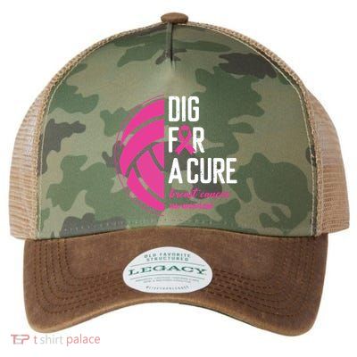 Volleyball Pink Out Dig For A Cure Breast Cancer Awareness Legacy Tie Dye Trucker Hat