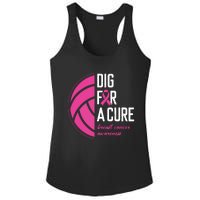 Volleyball Pink Out Dig For A Cure Breast Cancer Awareness Ladies PosiCharge Competitor Racerback Tank