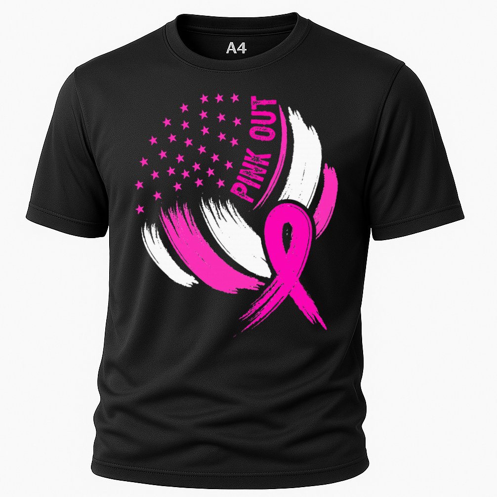 Volleyball P.I.N.K. Out Breast Cancer Awareness Ribbon Cooling Performance Crew T-Shirt