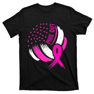 Volleyball P.I.N.K. Out Breast Cancer Awareness Ribbon T-Shirt