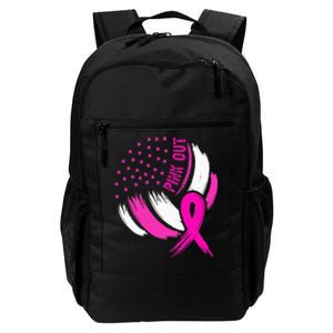 Volleyball P.I.N.K. Out Breast Cancer Awareness Ribbon Daily Commute Backpack