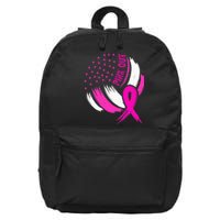 Volleyball P.I.N.K. Out Breast Cancer Awareness Ribbon 16 in Basic Backpack