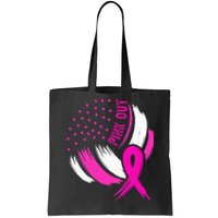 Volleyball P.I.N.K. Out Breast Cancer Awareness Ribbon Tote Bag