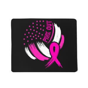 Volleyball P.I.N.K. Out Breast Cancer Awareness Ribbon Mousepad