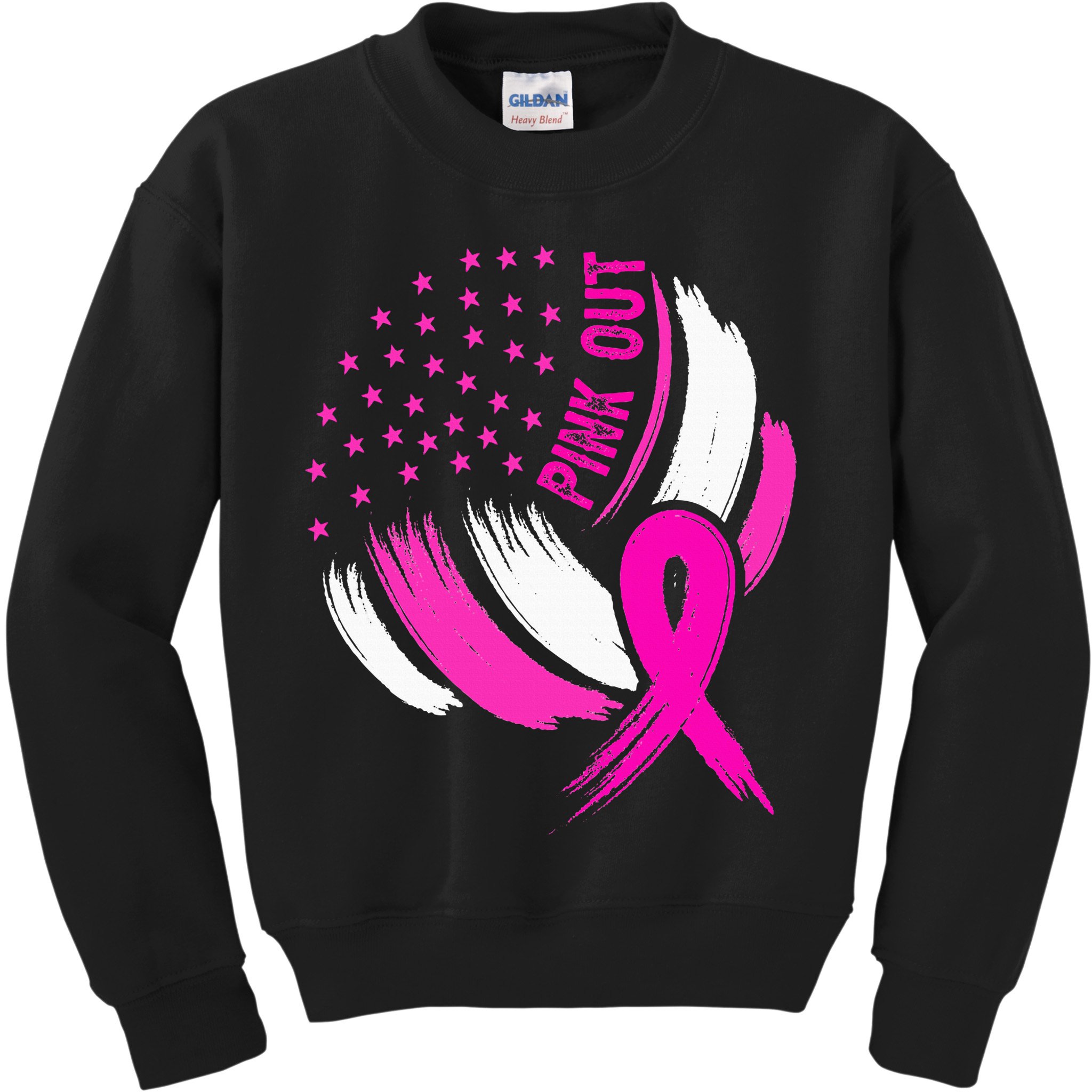 Volleyball P.I.N.K. Out Breast Cancer Awareness Ribbon Kids Sweatshirt