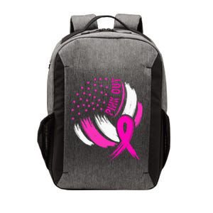 Volleyball P.I.N.K. Out Breast Cancer Awareness Ribbon Vector Backpack