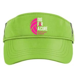 Volleyball Pink Out Dig For A Cure Breast Cancer Awareness Adult Drive Performance Visor