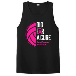 Volleyball Pink Out Dig For A Cure Breast Cancer Awareness PosiCharge Competitor Tank