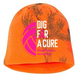 Volleyball Pink Out Dig For A Cure Breast Cancer Awareness Kati - Camo Knit Beanie