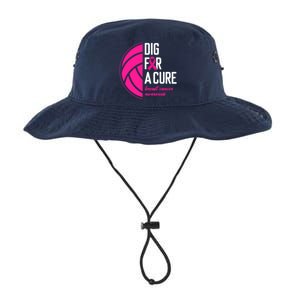 Volleyball Pink Out Dig For A Cure Breast Cancer Awareness Legacy Cool Fit Booney Bucket Hat