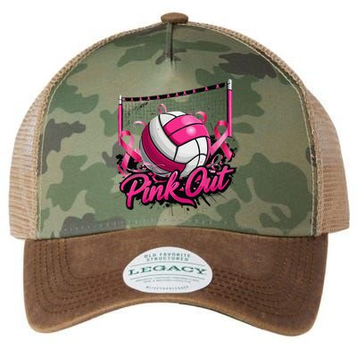 Volleyball P.Ink Out Breast Cancer Awareness Gift Legacy Tie Dye Trucker Hat