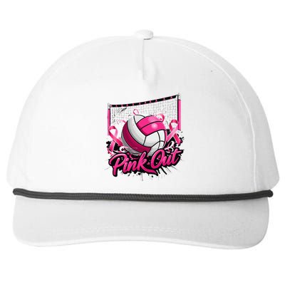 Volleyball P.Ink Out Breast Cancer Awareness Gift Snapback Five-Panel Rope Hat