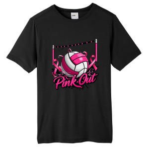 Volleyball P.Ink Out Breast Cancer Awareness Gift Tall Fusion ChromaSoft Performance T-Shirt