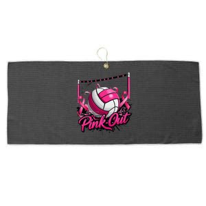 Volleyball P.Ink Out Breast Cancer Awareness Gift Large Microfiber Waffle Golf Towel