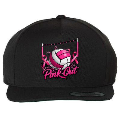 Volleyball P.Ink Out Breast Cancer Awareness Gift Wool Snapback Cap