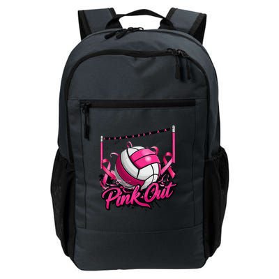 Volleyball P.Ink Out Breast Cancer Awareness Gift Daily Commute Backpack