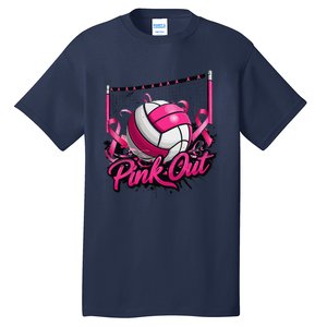 Volleyball P.Ink Out Breast Cancer Awareness Gift Tall T-Shirt