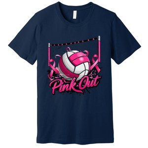 Volleyball P.Ink Out Breast Cancer Awareness Gift Premium T-Shirt